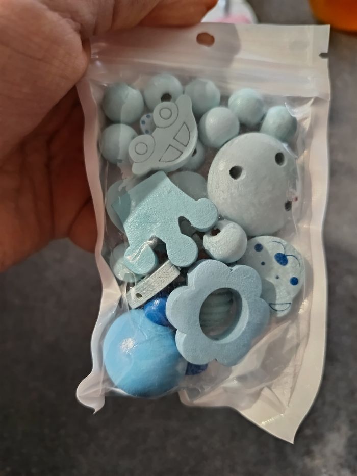 Kit attache tétine bleu - photo numéro 3