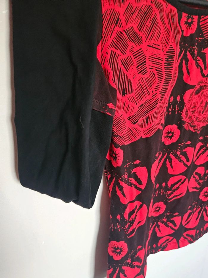 T-shirt rouge et noir Smash taille M - photo numéro 7