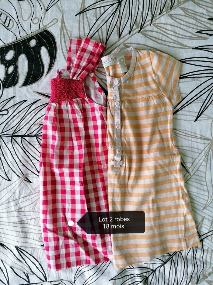 Lot 2 robes été fille 18 mois