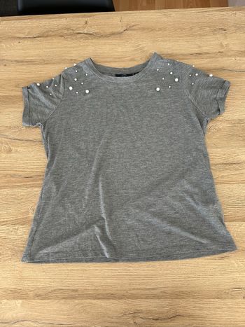 T-Shirt manches courtes gris femme taille M Kiabi