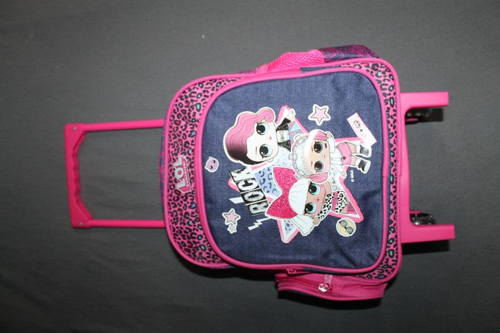 cartable à roulettes lol surprise rose violet