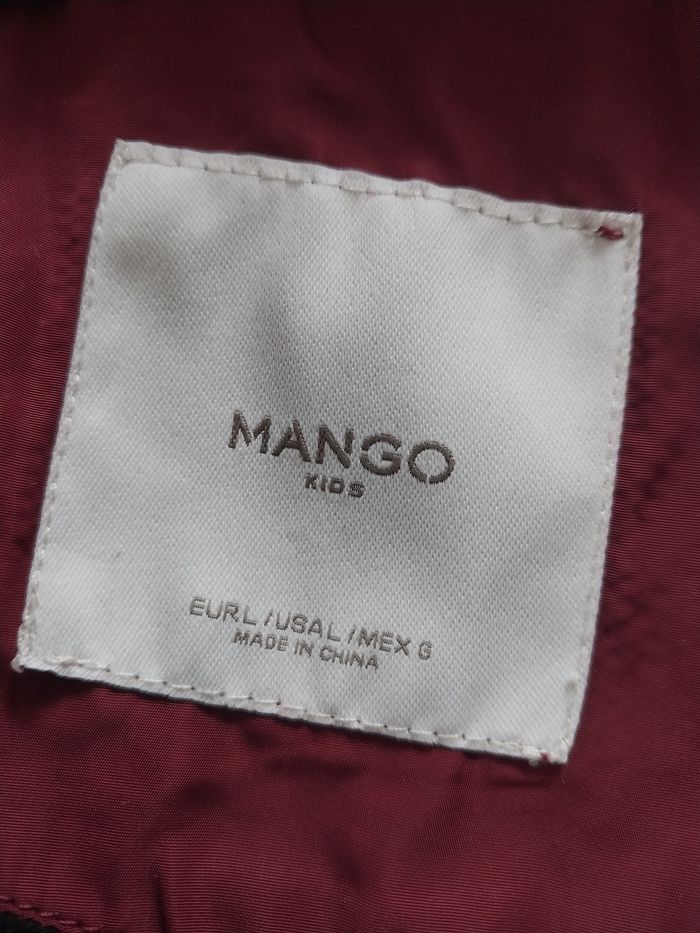 Veste garçon Mango Kids bordeaux 10-12 ans (152 cm) - photo numéro 4