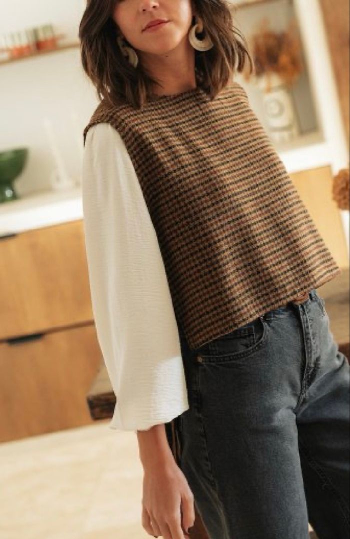 Top sans manches à nouer en laine taille S/M/L - photo numéro 3