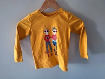 Tee shirt jaune moutarde neuf Inextenso 6 ans