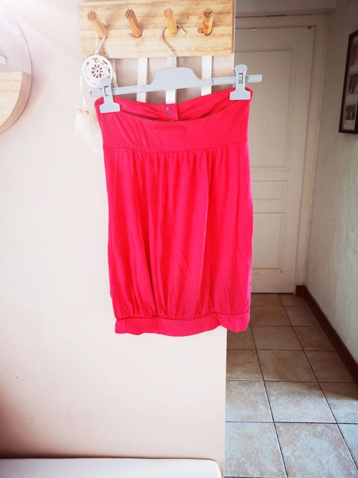 Bustier top sans bretelles avec 4 boutons sur le devant - photo numéro 2