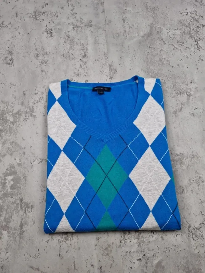 Pull col V à losanges Tommy Hilfiger L Femmes - photo numéro 2