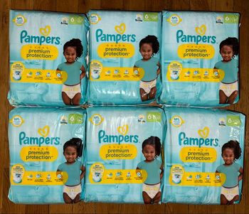 6 paquets de couches Pampers taille 6