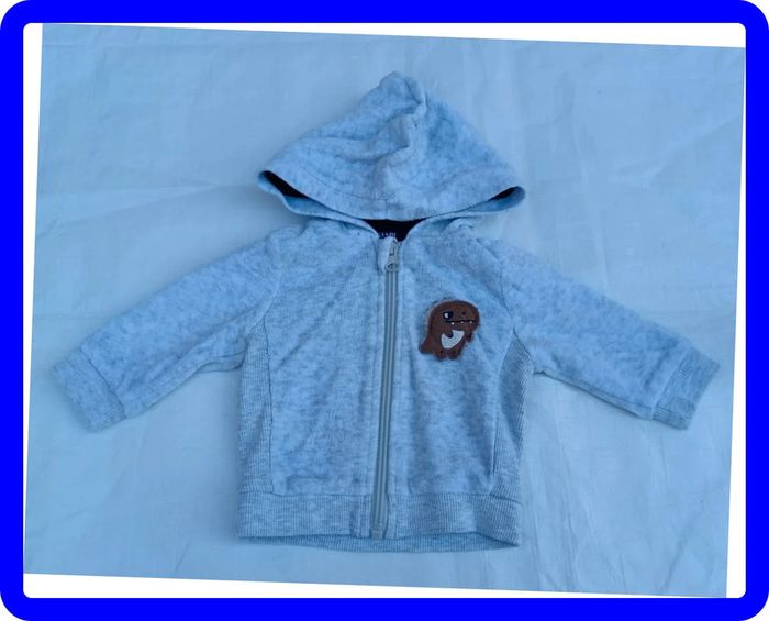 Sweat zippé à capuche 3 mois Kiabi