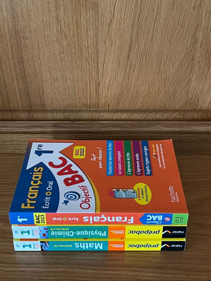 Lots de 3 prépa bac Maths/physique/francais - photo numéro 2
