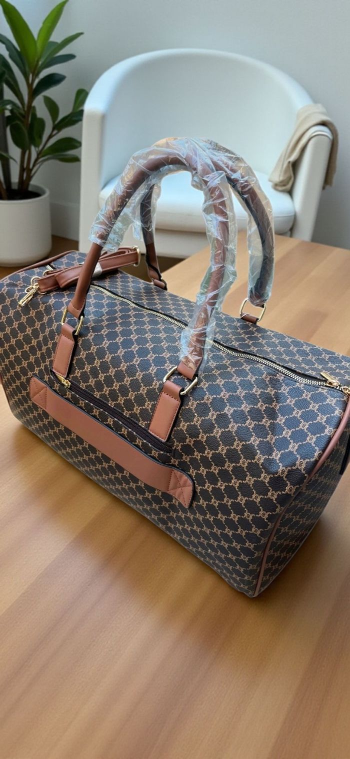 Sac de voyage en cuir pu lisse haute qualitie - photo numéro 7