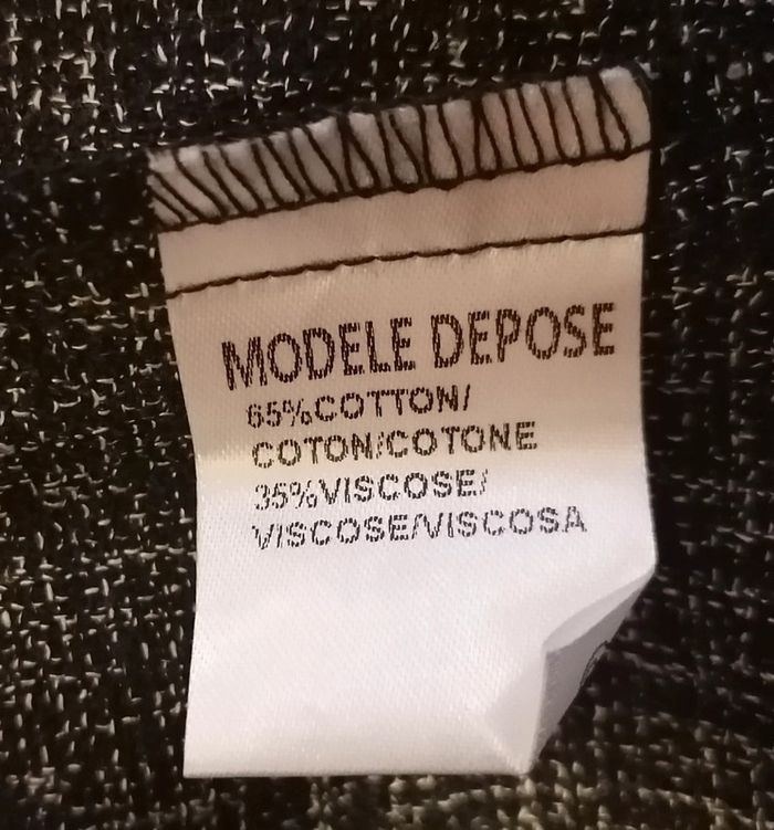 Robe type jean motif tweed volant bleu blanc taille S Y'Coo - photo numéro 13