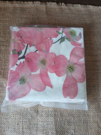 Lot de 24 serviettes en papier fleurs de cerisier