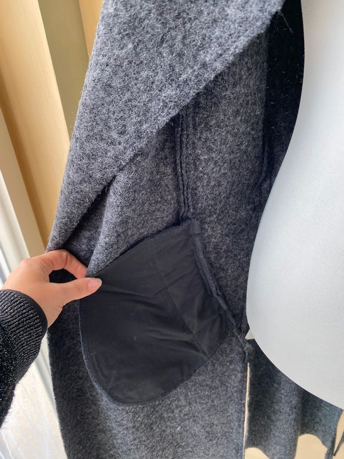Manteau long gris laine bouillie Promod 40 - photo numéro 6