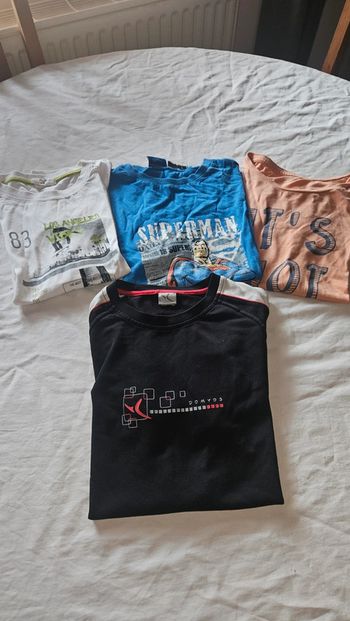 Lot 4 T-shirt garçon 11-12 ans