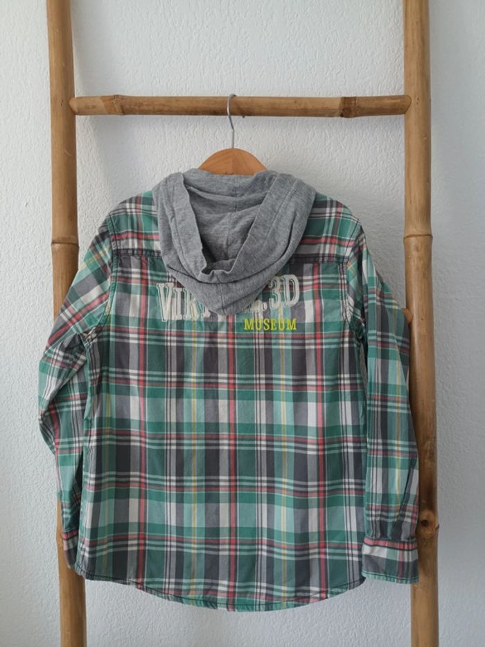 Chemise doublée / surchemise à capuche Okaïdi 8 ans - photo numéro 4