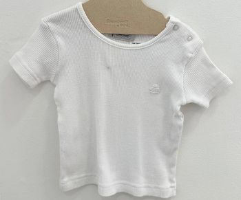 T-shirt blanc a rayures