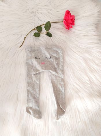 Collants gris clair bébé fille 6-9 mois