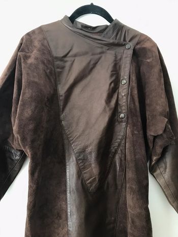 Robe vintage 70’s cuir et daim 34