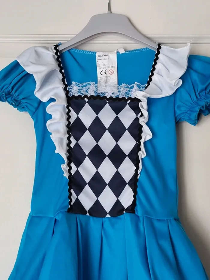 Robe bleue  à damier - Déguisement Alice au pays de merveilles - photo numéro 2