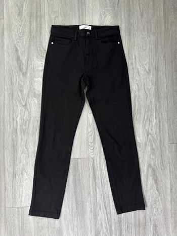Jean denim taille haute skinny slim noir Mango T36 S