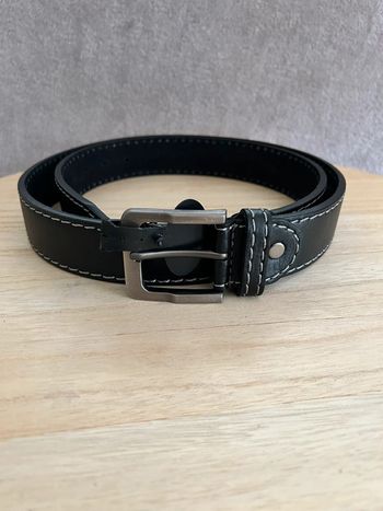 Ceinture en cuir noir taille 115