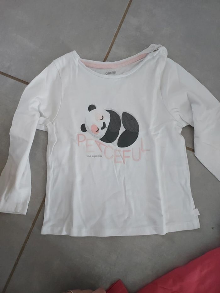 Lot 2 tee-shirts manches longues Obaibi - photo numéro 4
