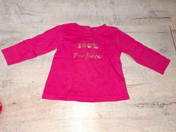 Tee shirt manche longue fille 18 mois