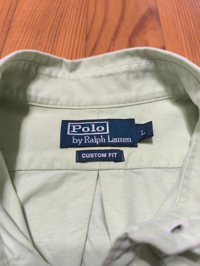 Chemise manches longues - Ralph Lauren - Custom Fit - Logo brodé premium - Menthe - Taille L - photo numéro 8