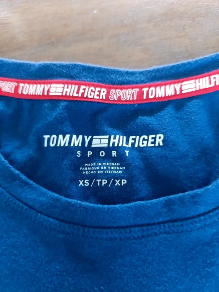 T-shirt femme tommy Hilfiger Sport bleu rose taille XS - photo numéro 3