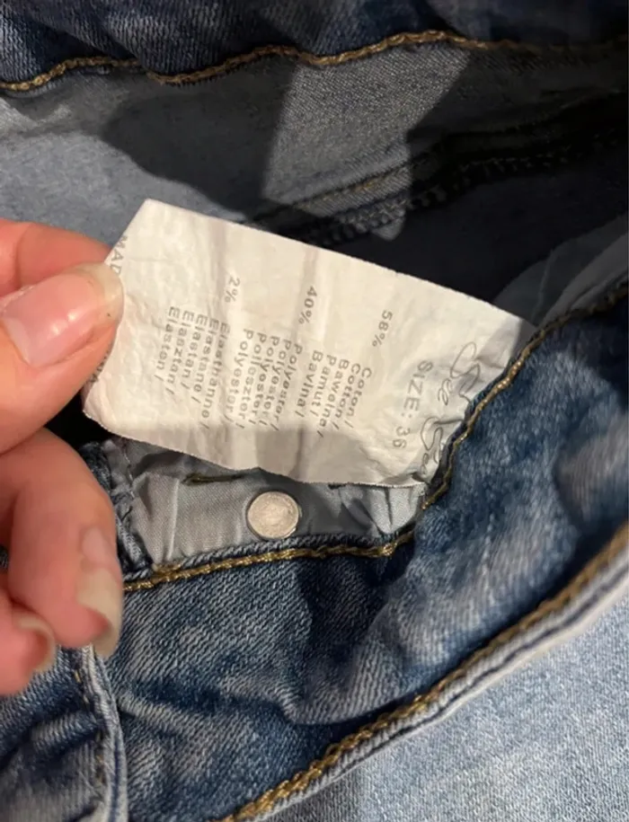 👖 jean bleu clair destroy taille 36 👖 - photo numéro 3