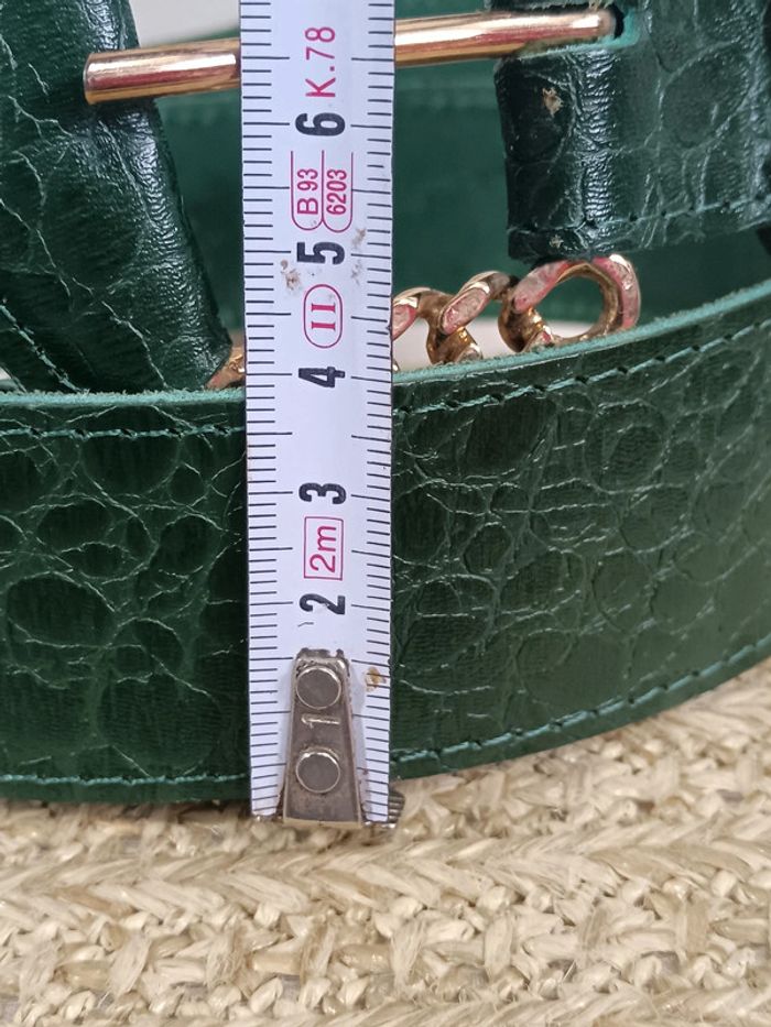 Ceinture cuir effet croco | Vintage - photo numéro 8