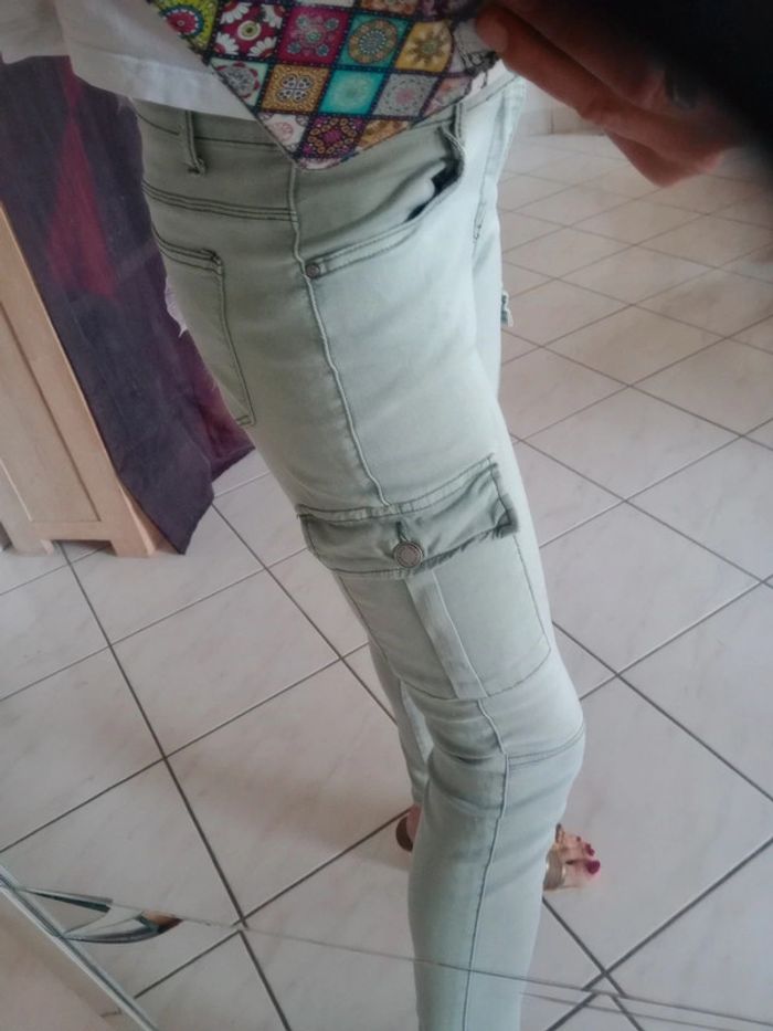 Pantalon femme 36 Street urban vert-de-gris c84 - photo numéro 5