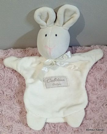 Doudou lapin marionnette à main de marque Doudou et compagnie