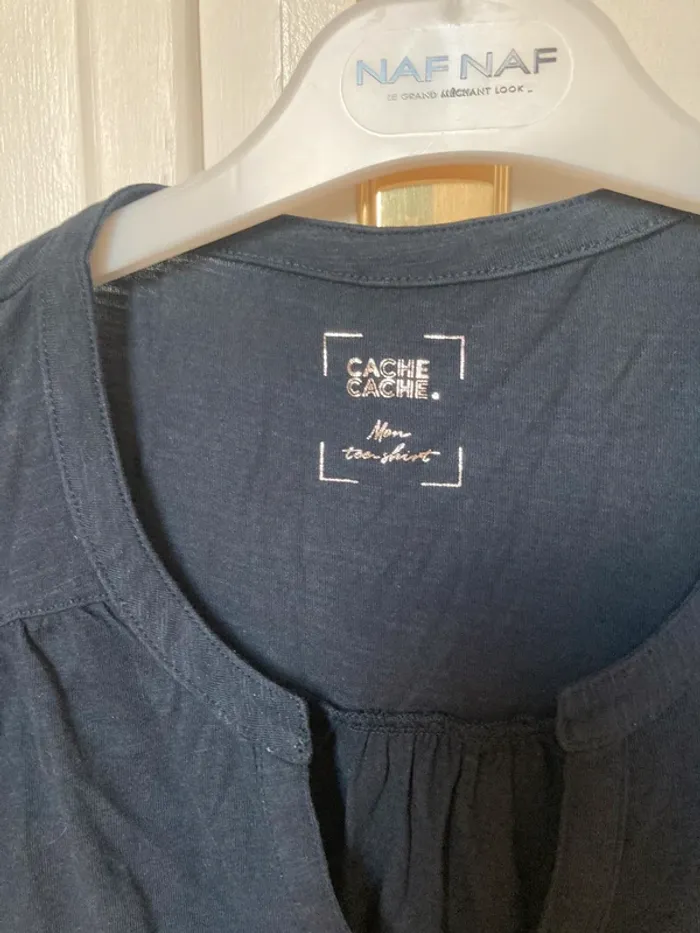 T-shirt manches volantées cache cache taille L - photo numéro 4