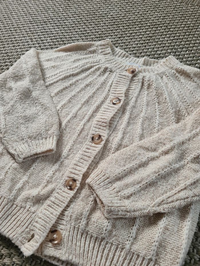 Gilet crème à boutons fille - 5 ans - photo numéro 4