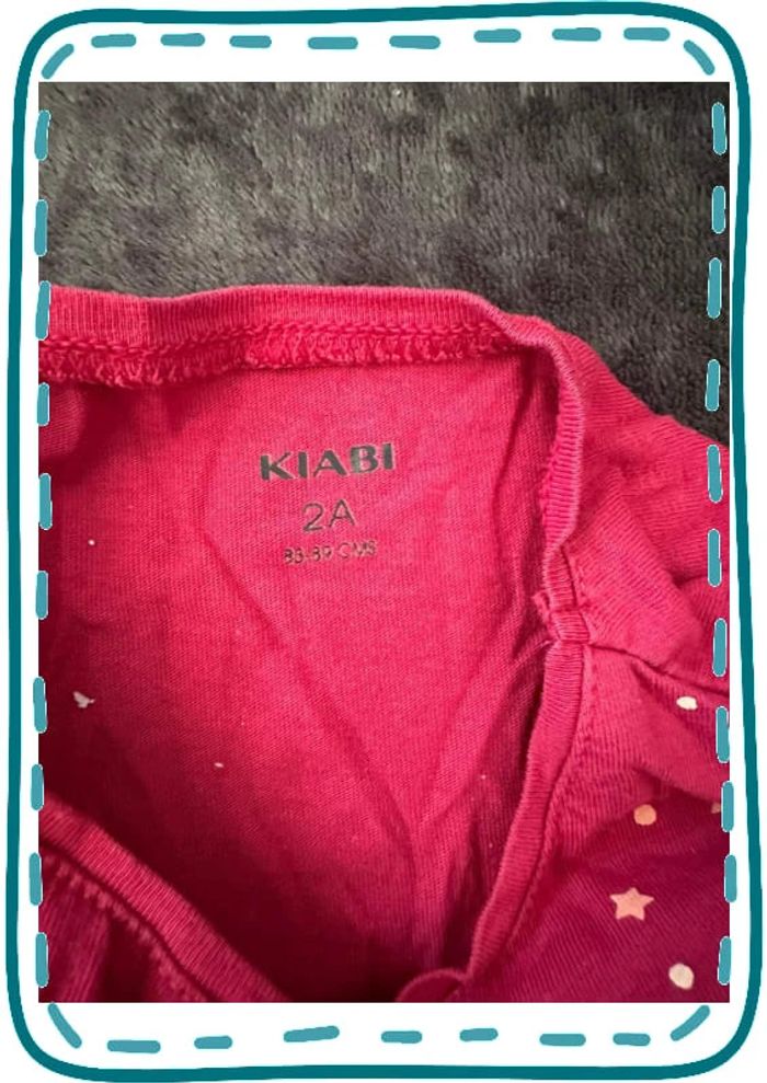 T-shirt à manches longue rose 2ans - photo numéro 2