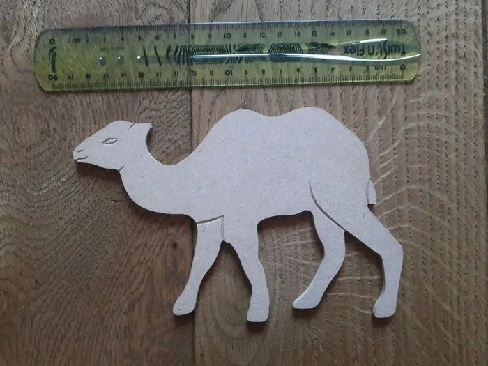 neuf Dromadaire chameau en bois à décorer