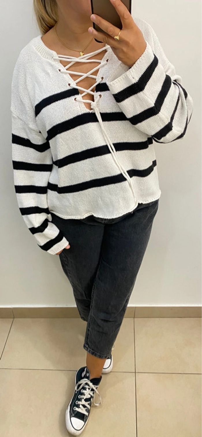 Pull Léger Stradivarius Taille M - photo numéro 7