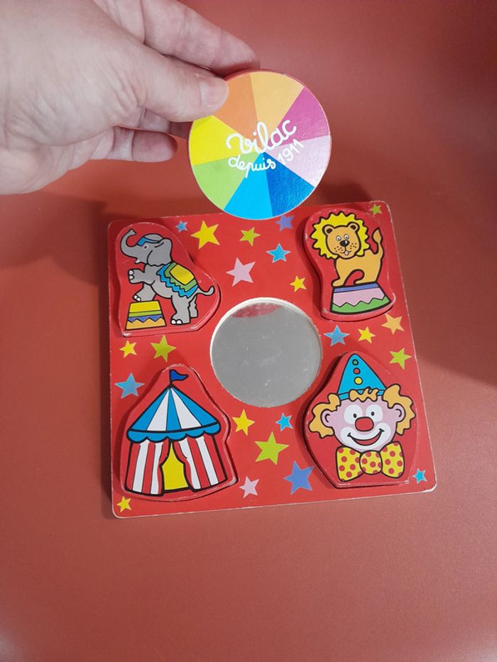 puzzle / encastrement en bois Vilac - le cirque - photo numéro 2