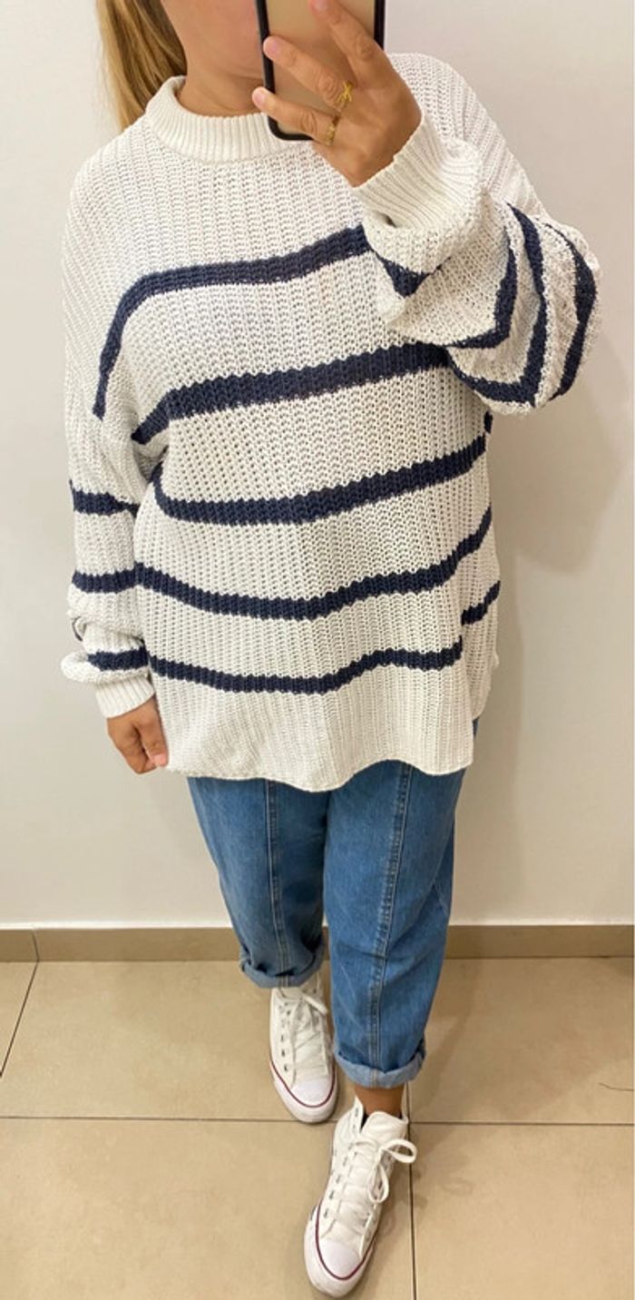 Superbe Pull Bicolore Taille M - photo numéro 4