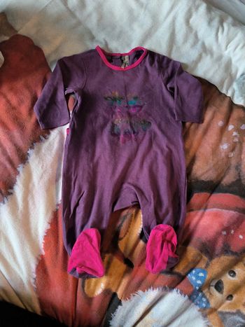 Grenouillère violet 12 mois