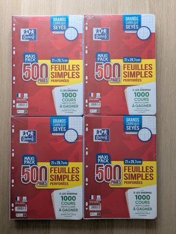 2000 feuilles simples (4 paquets)
