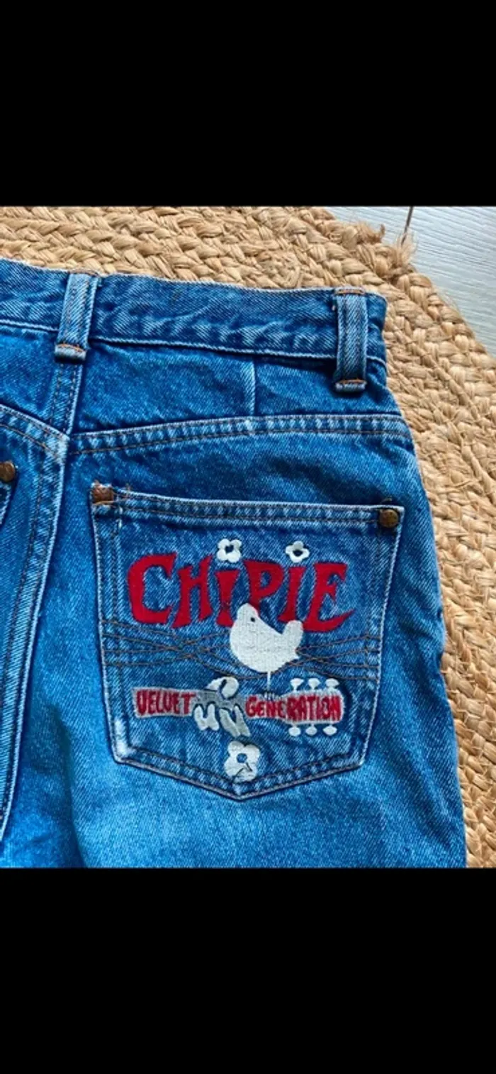 Jeans fille troué Chipie Années 2000 y2k Taille 13- 14 ans - photo numéro 3