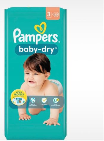 5 paquets Couches Pampers taille 3