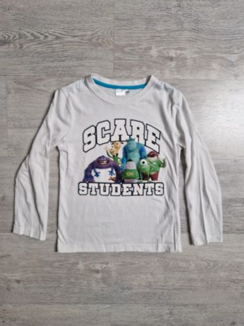 Tee-shirt manches longues 8 ans Disney pixar Monstres academy