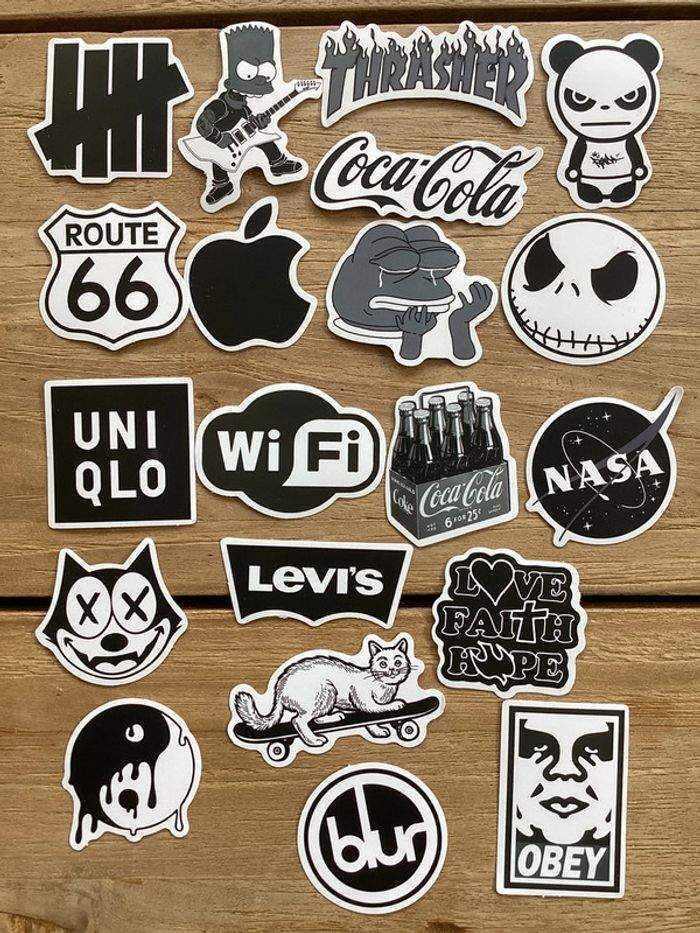 20 Stickers de marque