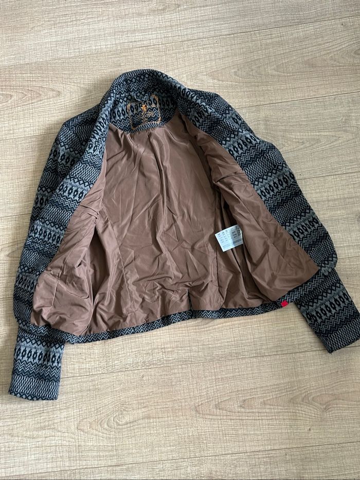 Veste courte grise et noire Esprit taille XS bon état - photo numéro 8