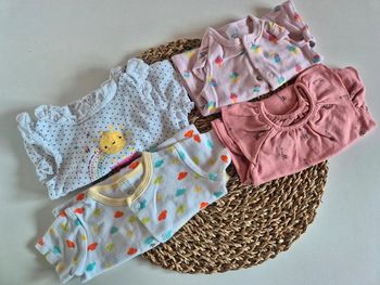 Lot de 4 grenouillère short fille