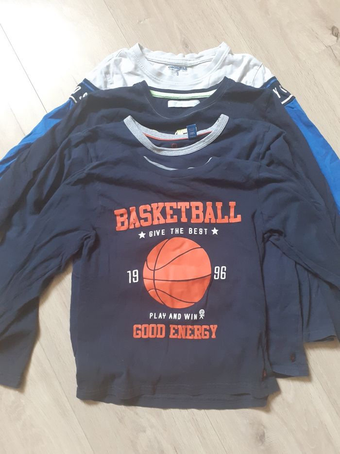 lots de 4 t-shirts manches longues