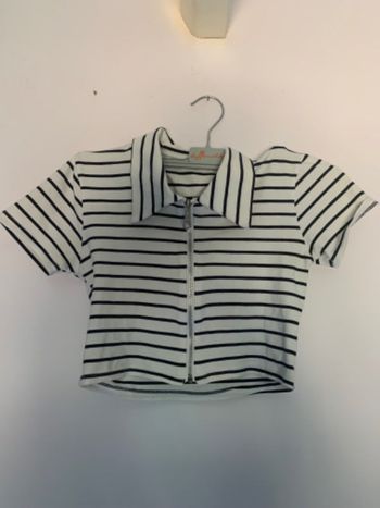 Crop top a fermeture éclair